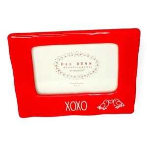 Rae Dunn‎ Red Love Birds XOXO Valentine's Day Photo Picture Frame Decor